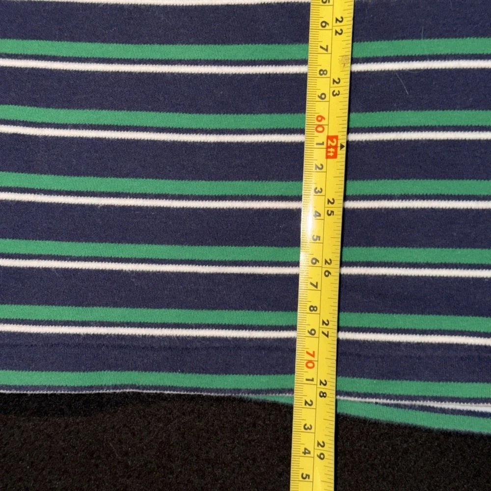 Ralph Lauren Polo Large Blue Green Striped Yellow Pony Mens Large